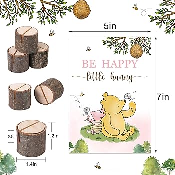 Amazon.com: 16Pcs Vintage Pooh Bear Baby Shower Centerpieces